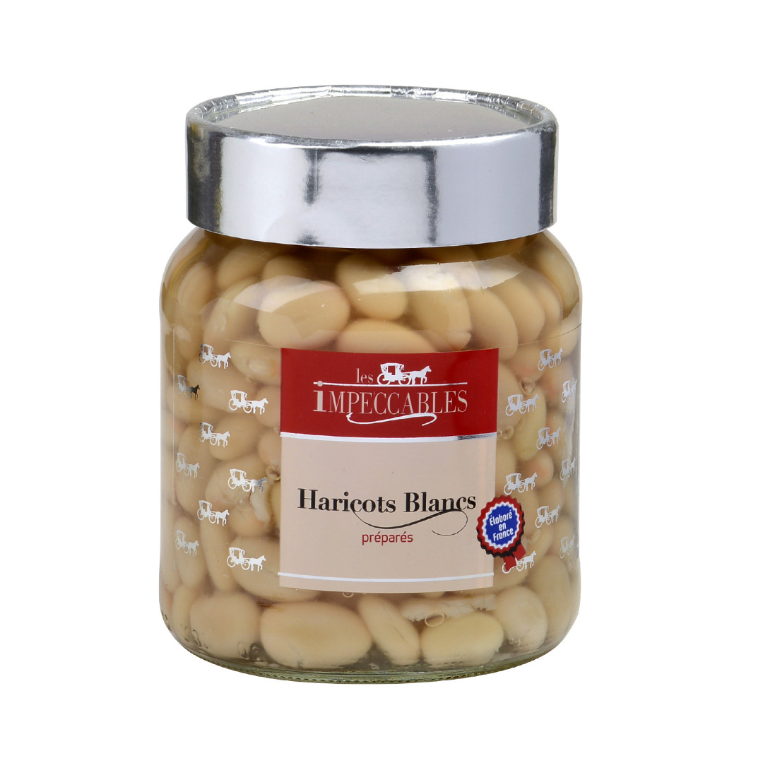 Haricots blancs préparés nature - 37 cl (Impeccables)