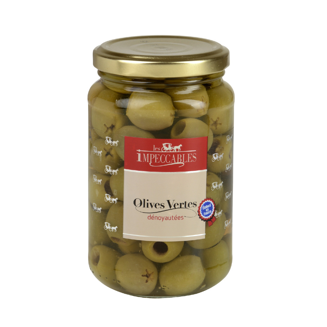 Olives vertes dénoyautées - 37 cl (Impeccables) Olives vertes dénoyautées - 37 cl (Impeccables)