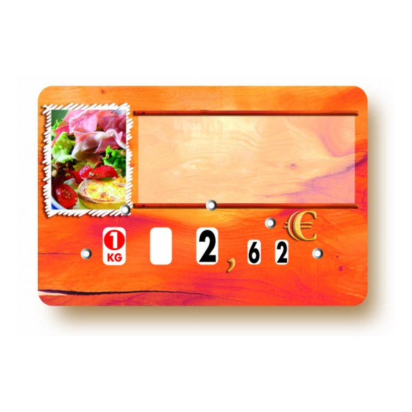 Etiquette : Paprika Charcuterie Traiteur neutre - 7x10 cm (avec roulettes)