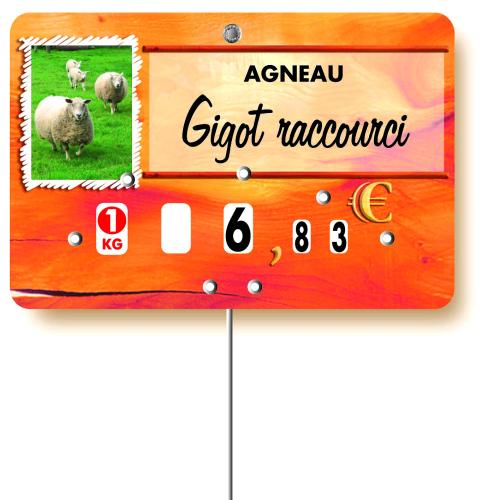 Etiquette : Paprika Agneau ou Mouton à texte - 8x12 cm (avec roulettes & pique inox) Etiquette : Paprika Agneau ou Mouton à texte - 8x12 cm (avec roulettes & pique inox)