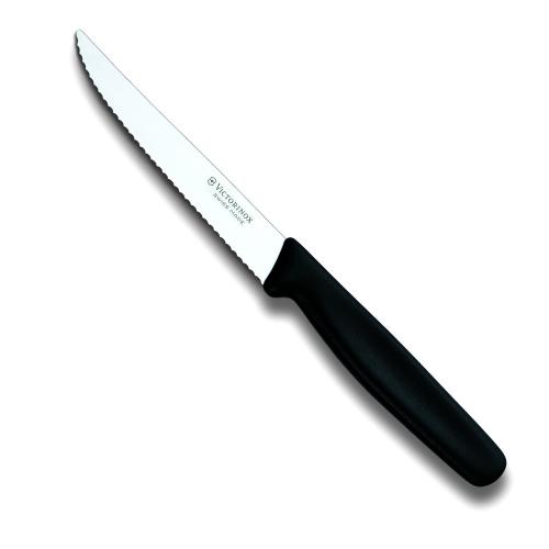 Couteau Steak & Tomate bout pointu manche Noir (Victorinox)