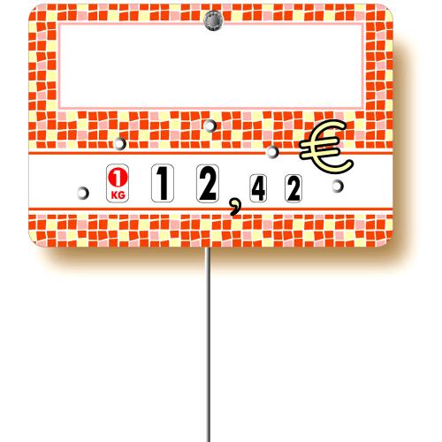 Etiquette : Mozaïc neutre - 7x10 cm (avec roulettes & pique inox) Etiquette : Mozaïc neutre - 7x10 cm (avec roulettes & pique inox)