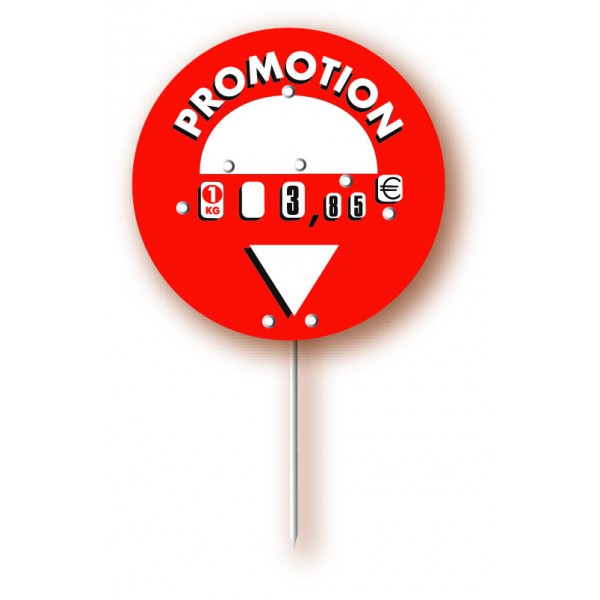 Etiquette : Rond rouge Promotion - Ø 120 mm