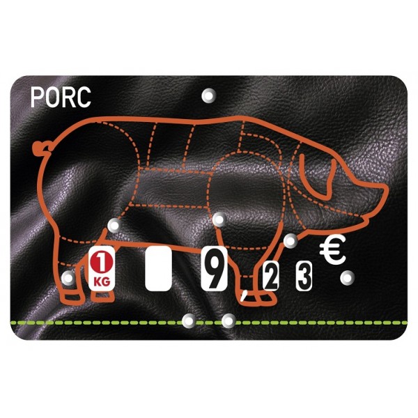 Etiquette : Presto Porc neutre - 8x12 cm (avec roulettes & pique inox) Etiquette : Presto Porc neutre - 8x12 cm (avec roulettes & pique inox)
