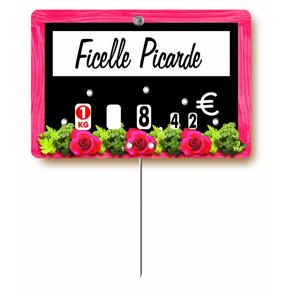 Etiquette : Guirlande à texte - 8x12 cm (avec roulettes & pique inox) Etiquette : Guirlande à texte - 8x12 cm (avec roulettes & pique inox)