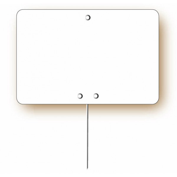 Etiquette : Blanche neutre - 8x12 cm (pique inox)