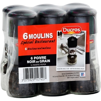 Poivre noir moulin - 35 g (Ducros)