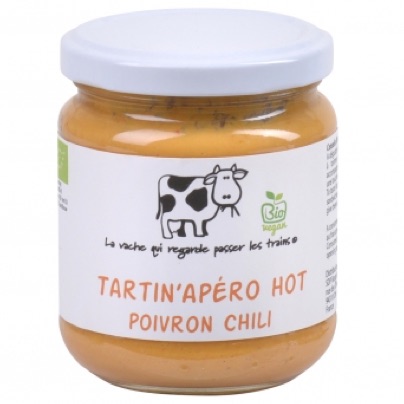 Tartin'Apéro Hot Poivron chili bio - 190 g (La vache qui regarde passer les trains) Tartin'Apéro Hot Poivron chili bio - 190 g (La vache qui regarde passer les trains)