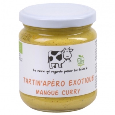 Tartin'Apéro Exotique Mangue curry bio - 190 g (La vache qui regarde passer les trains)