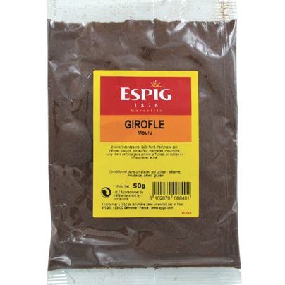 Girofle (clou) moulu - 50 g (Espig) Girofle (clou) moulu - 50 g (Espig)