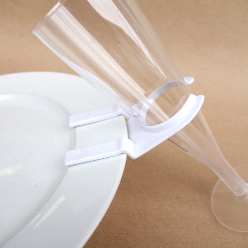Clip verre bord d'assiette