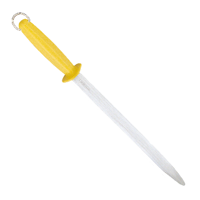Fusil ovale 30 cm manche Jaune modèle eco - Taillage standard (Fischer) Fusil ovale 30 cm manche Jaune modèle eco - Taillage standard (Fischer)
