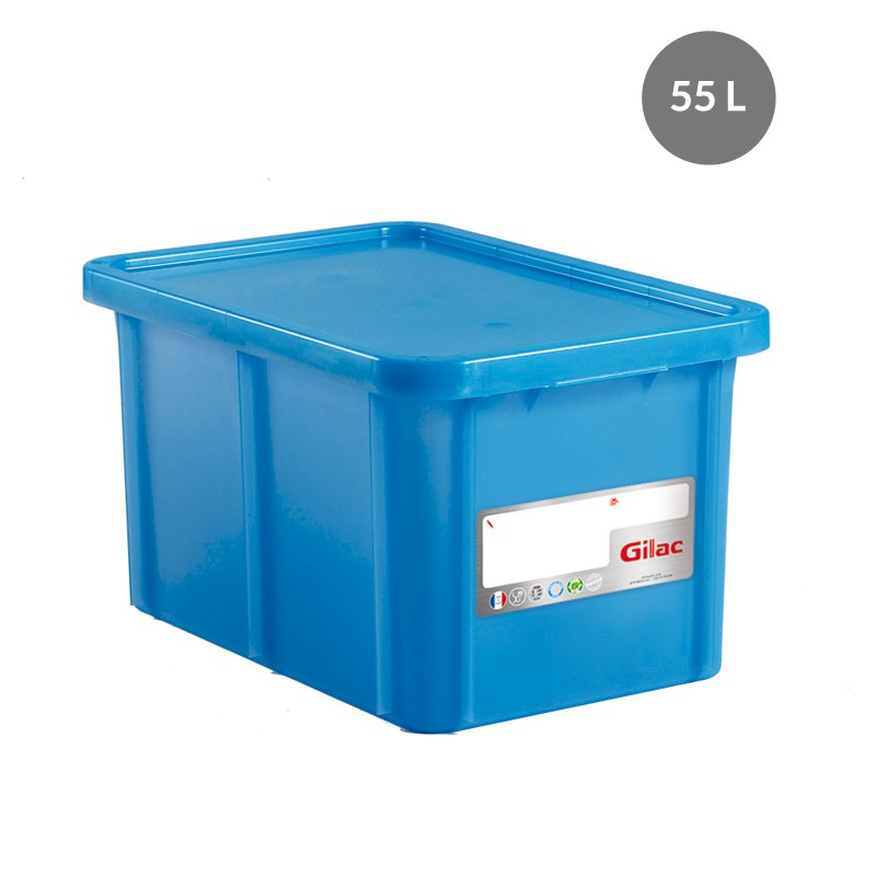 Bac & Couvercle HACCP PEHD Bleu 55 L - 600x400x334 mm (Gilac) Bac & Couvercle HACCP PEHD Bleu 55 L - 600x400x334 mm (Gilac)