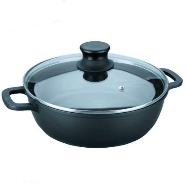 Fait Tout Aluminium & Couvercle verre Ø 240x75 mm - 2,60 L Fait Tout Aluminium & Couvercle verre Ø 240x75 mm - 2,60 L