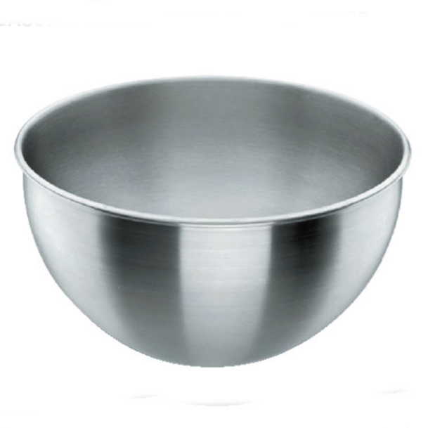 Bassine Inox demi-sphérique sans pied ni anses Ø 260x130 mm - 4,00 L 