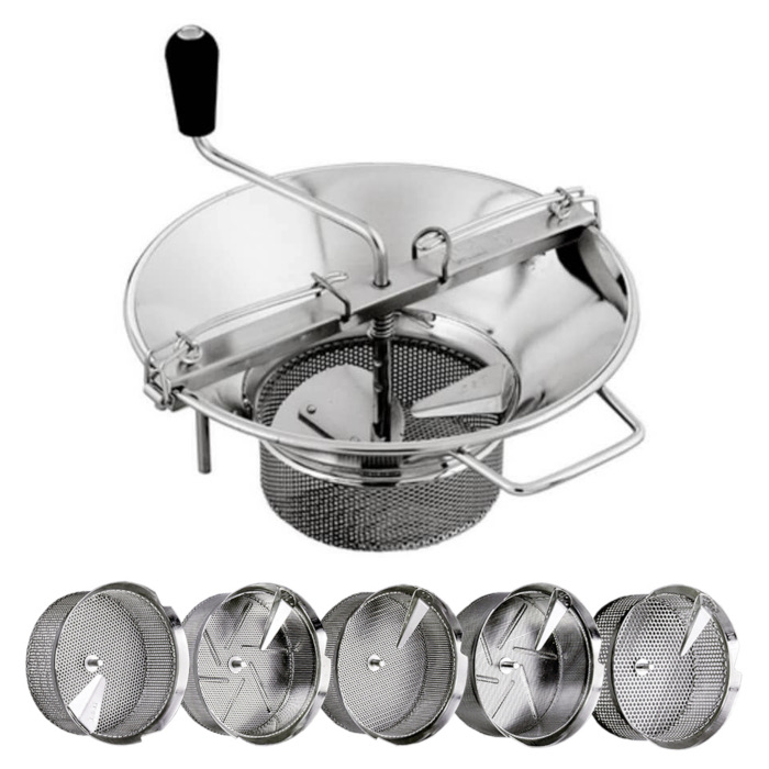 Presse Purée N°5 Inox Ø 370 mm avec grille Ø 3 mm