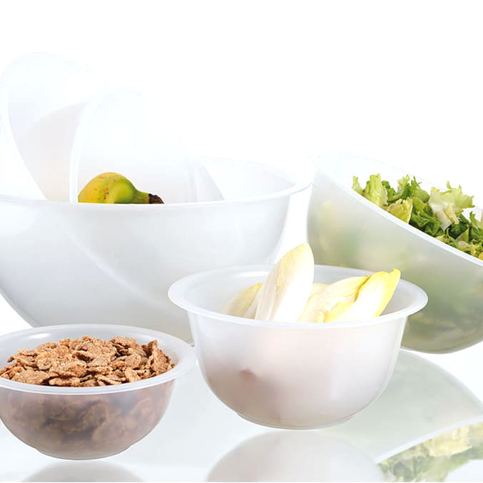 Bassine Polypropylène blanc demi-sphérique Ø 240 mm - 2,50 L