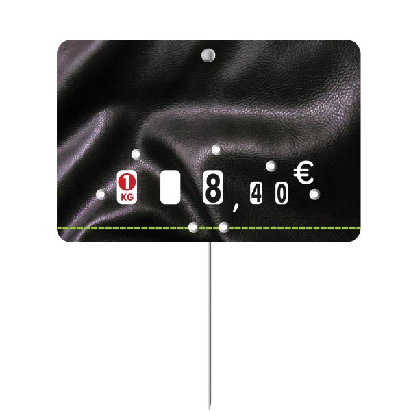 Etiquette : Presto neutre - 7x10 cm (avec roulettes & pique inox)