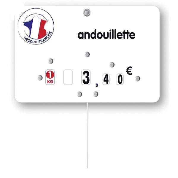 Etiquette : Produit français à texte - 8x12 cm (avec roulettes & pique inox) Etiquette : Produit français à texte - 8x12 cm (avec roulettes & pique inox)