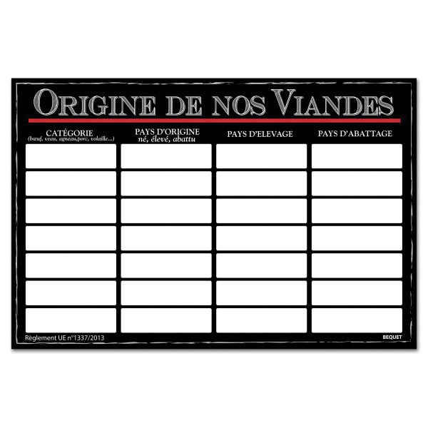 Panneau Traçabilité : Noir 