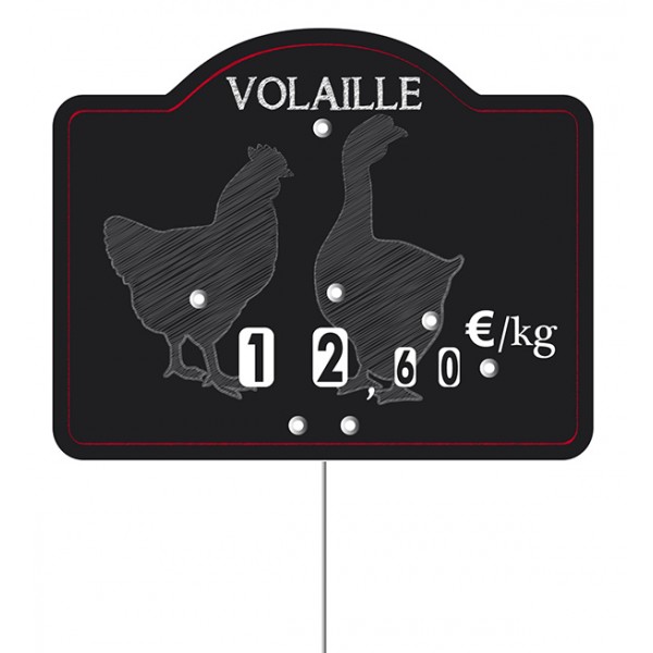 Etiquette : Maestro Volaille neutre - 9x12 cm (avec roulettes & pique inox) Etiquette : Maestro Volaille neutre - 9x12 cm (avec roulettes & pique inox)
