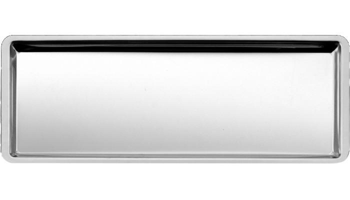 Plat Inox 600x220x20 mm - Vitrine Inox 18/10 (pans coupés) Plat Inox 600x220x20 mm - Vitrine Inox 18/10 (pans coupés)