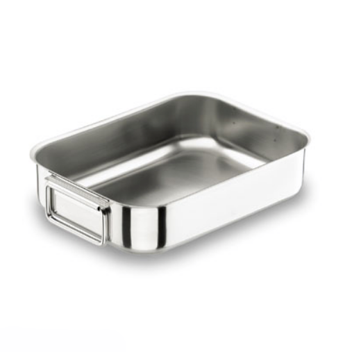 Plat Inox 350x260x78 mm - Four Inox 18/10 anses tombantes