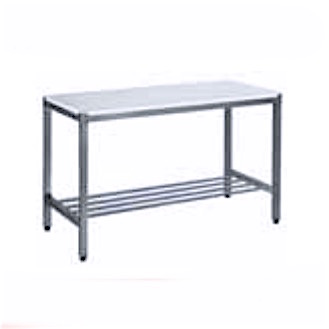 Table de découpe centrale 1600x700x890 mm avec claie basse