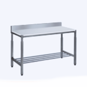 Table de découpe adossée 1000x625x890 mm avec claie basse