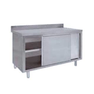 Meuble inox adossé 2000x600x850 mm