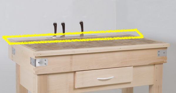 Alèse porte couteau pour billot - 1300x600
