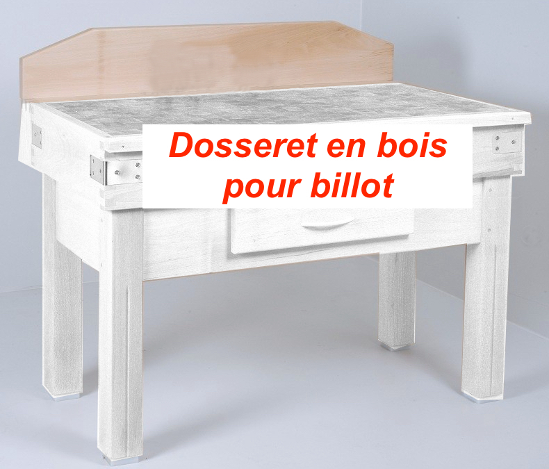 Dosseret bois pour billot - 1200x500