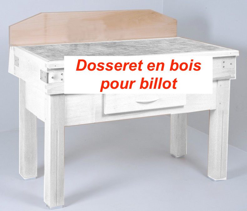 Dosseret bois pour billot - 500x400