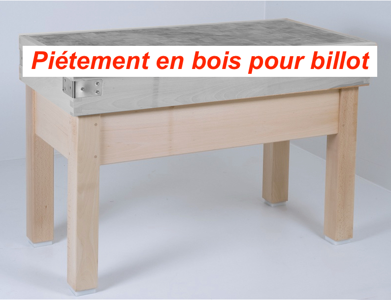 Piètement bois pour billot - 1600x500 mm