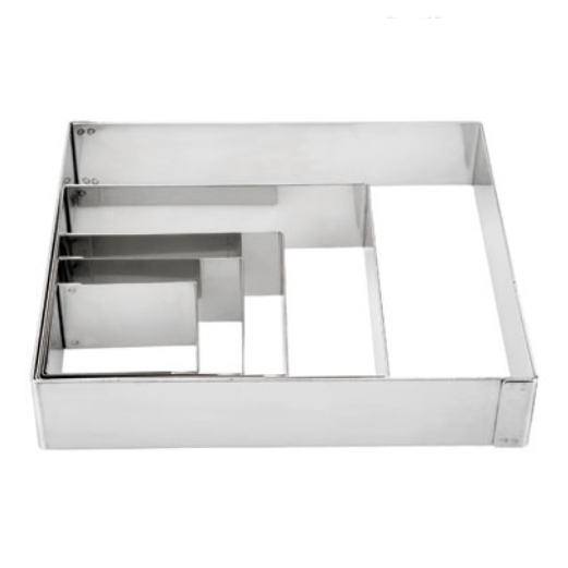 Carré à pâtisserie en Inox - 60x60x40 mm Carré à pâtisserie en Inox - 60x60x40 mm