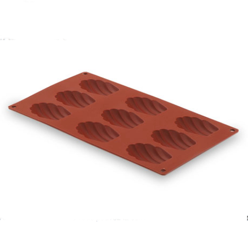 Moule en silicone Madeleine 9 cavités - 78x45x17 mm