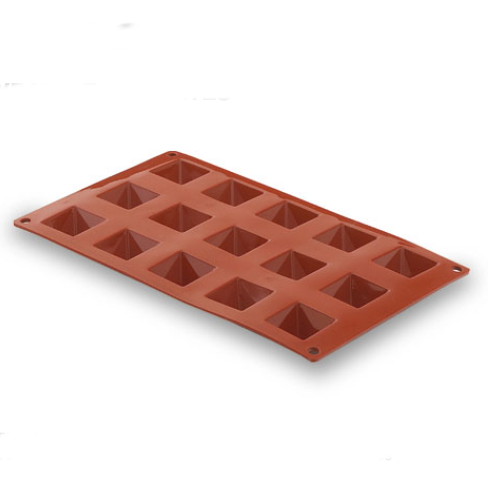 Moule en silicone Pyramide 15 cavités - 36x36x22 mm Moule en silicone Pyramide 15 cavités - 36x36x22 mm