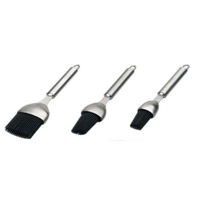 Pinceau en silicone avec manche inox 18/10 - 23 cm