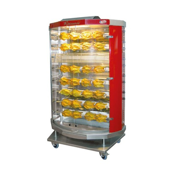 Rôtissoire électrique à Broches MAGMA 8 sur chassis inox à roulettes - Triphasé Rôtissoire électrique à Broches MAGMA 8 sur chassis inox à roulettes - Triphasé
