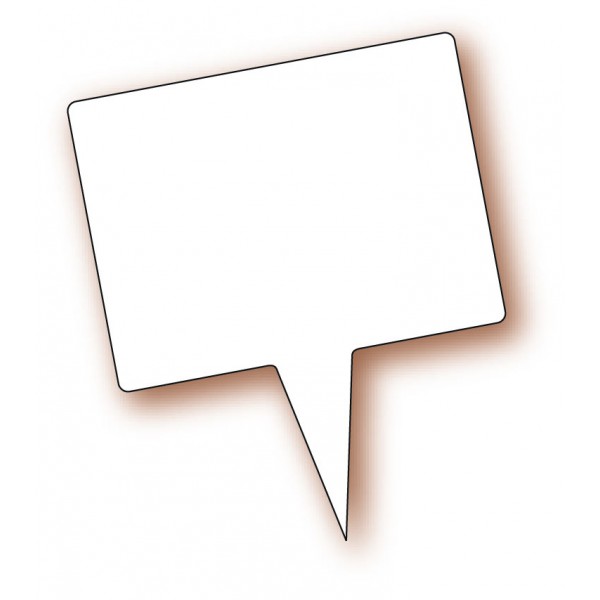 Etiquette : Blanche rectangulaire - 7,5x4,5 cm (pique plastique)