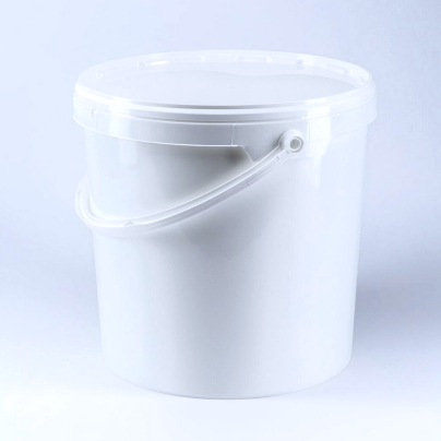 Seau blanc avec couvercle - 30 L