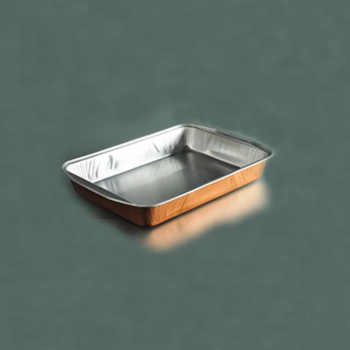 Barquette aluminium SMARTIE Cuivré (x100) - 368x249x48 mm - 3150 ml