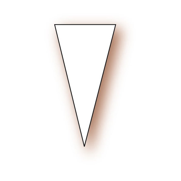 Etiquette : Triangle blanc - 6x3 cm (x100)